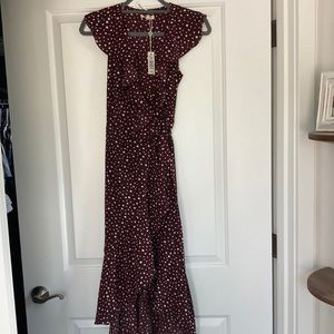 Max studio polka dot wrap dress